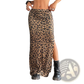 Leopard Print High Waisted Side Slit Maxi Skirt
