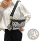 Leopard Print Waist Bag with Coin Pouch and Leather Trim