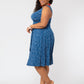 Leota Women's Sleeveless Brittany Fit And Flare Dress Blue Size 3X
