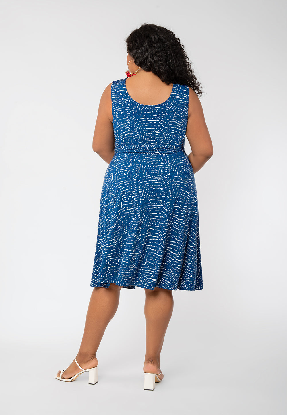 Leota Women's Sleeveless Brittany Fit And Flare Dress Blue Size 3X