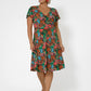 Leota Women's Sweetheart Flutter Sleeve Dress Multi