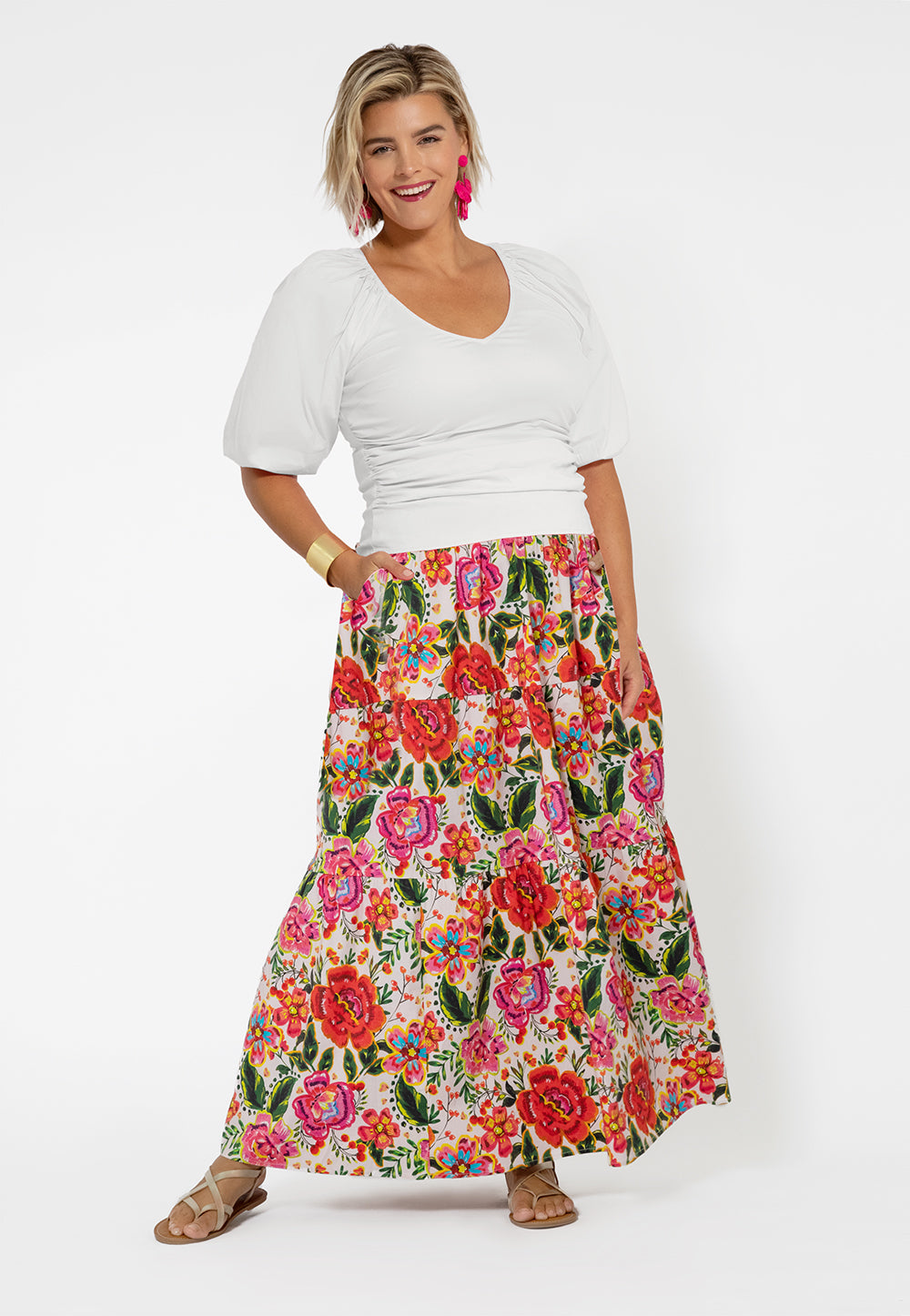 Leota Women's Maxi Evelyn Skirt Red