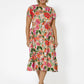 Leota Women's Tiered Ruffle Michelle Dress Orange