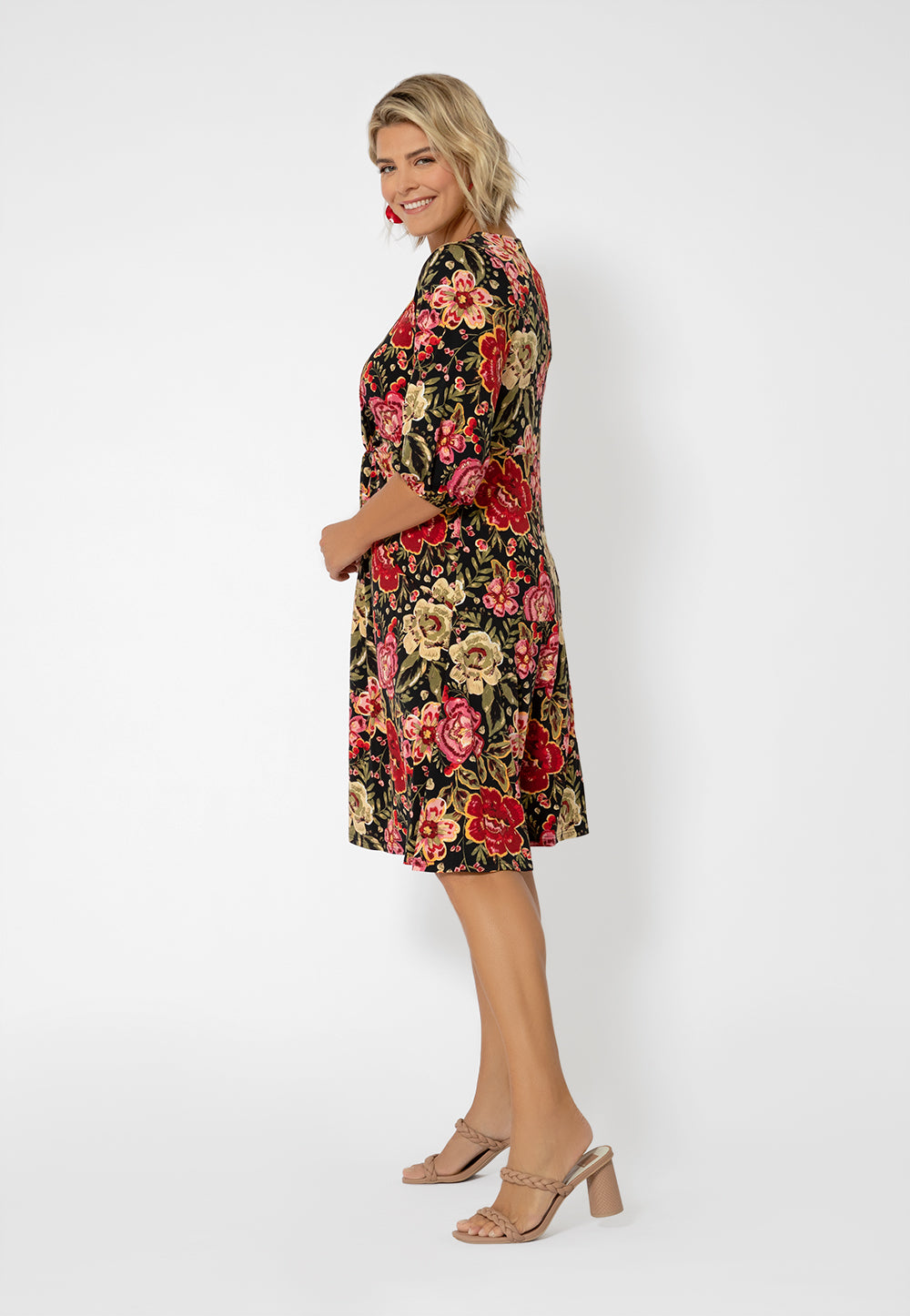 Leota Women's Tanya Floral Print Dress Red