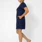 Leota Women's Print Short Sleeve T-Shirt Dress Blue