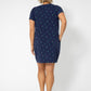 Leota Women's Print Short Sleeve T-Shirt Dress Blue
