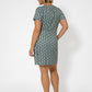 Leota Women's Print Short Sleeve T-Shirt Dress Blue Size 3X