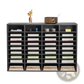 Literature Organizer 36 Compartment Grey Wood Mail Sorter
