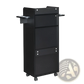 Lockable Rolling Salon Trolley with 6 Tool Holders