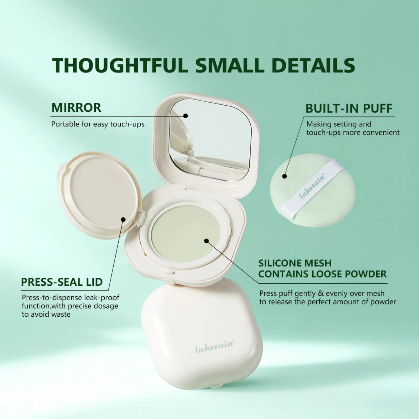 Loose Powder Lakerain Soft Focus Blurring Setting Case
