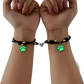 Luminous Magnetic Heart Paw Print Couple Bracelets 2pcs