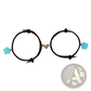 Luminous Magnetic Heart Paw Print Couple Bracelets 2pcs