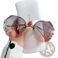 Luxury Crystal Butterfly Rhinestone Uv400 Sunglasses