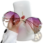 Luxury Crystal Butterfly Rhinestone Uv400 Sunglasses
