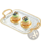 Luxury Rectangle Serving Tray with Gold Handles