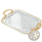 Luxury Rectangle Serving Tray with Gold Handles