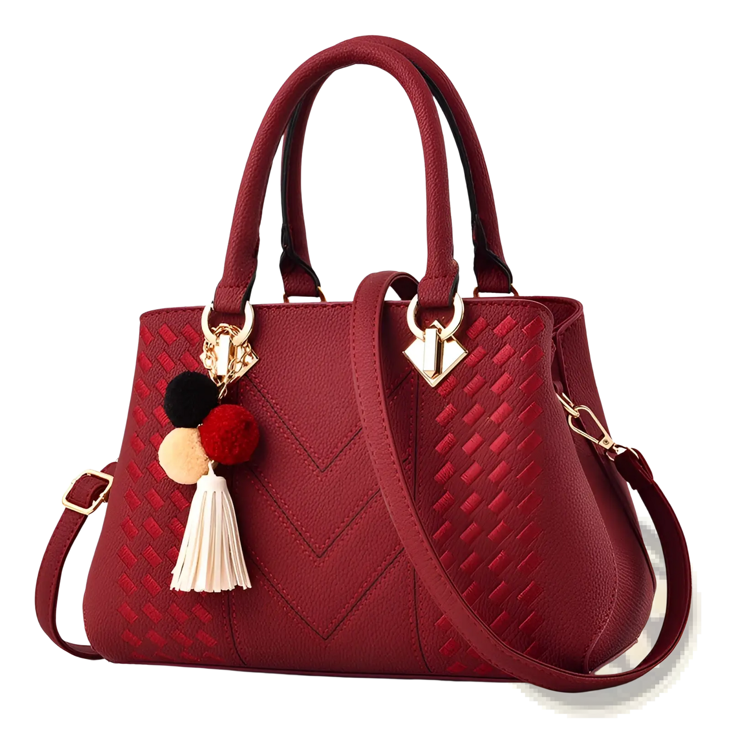 Luxury Women Handbags Woven Pu Leather Crossbody Bag