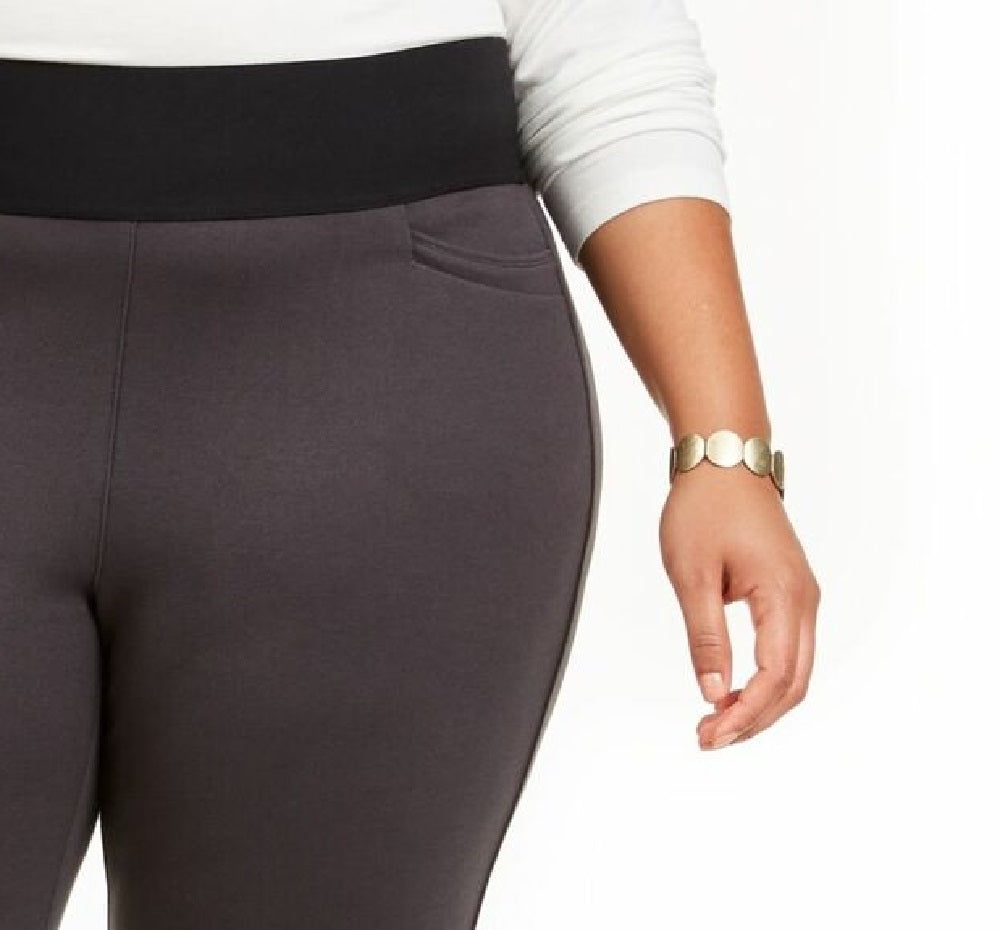 Style & Co Women's PlusWide-Waistband Ponté-Knit Leggings