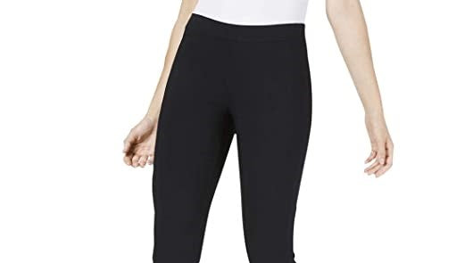 Maison Jules Women's Basic Mid-Rise Leggings Black Size Small