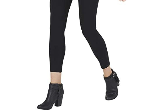 Maison Jules Women's Basic Mid-Rise Leggings Black Size Small