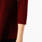 Alfani Women's Petite Keyhole High-Low Top Wine Size Large