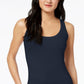 Maison Jules Women's Scoop-Neck Tank Top Blue Size XX Large