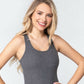 Maison Jules Women's Scoop-Neck Tank Top Charcoal Size Small