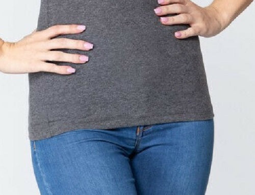 Maison Jules Women's Scoop-Neck Tank Top Charcoal Size Small