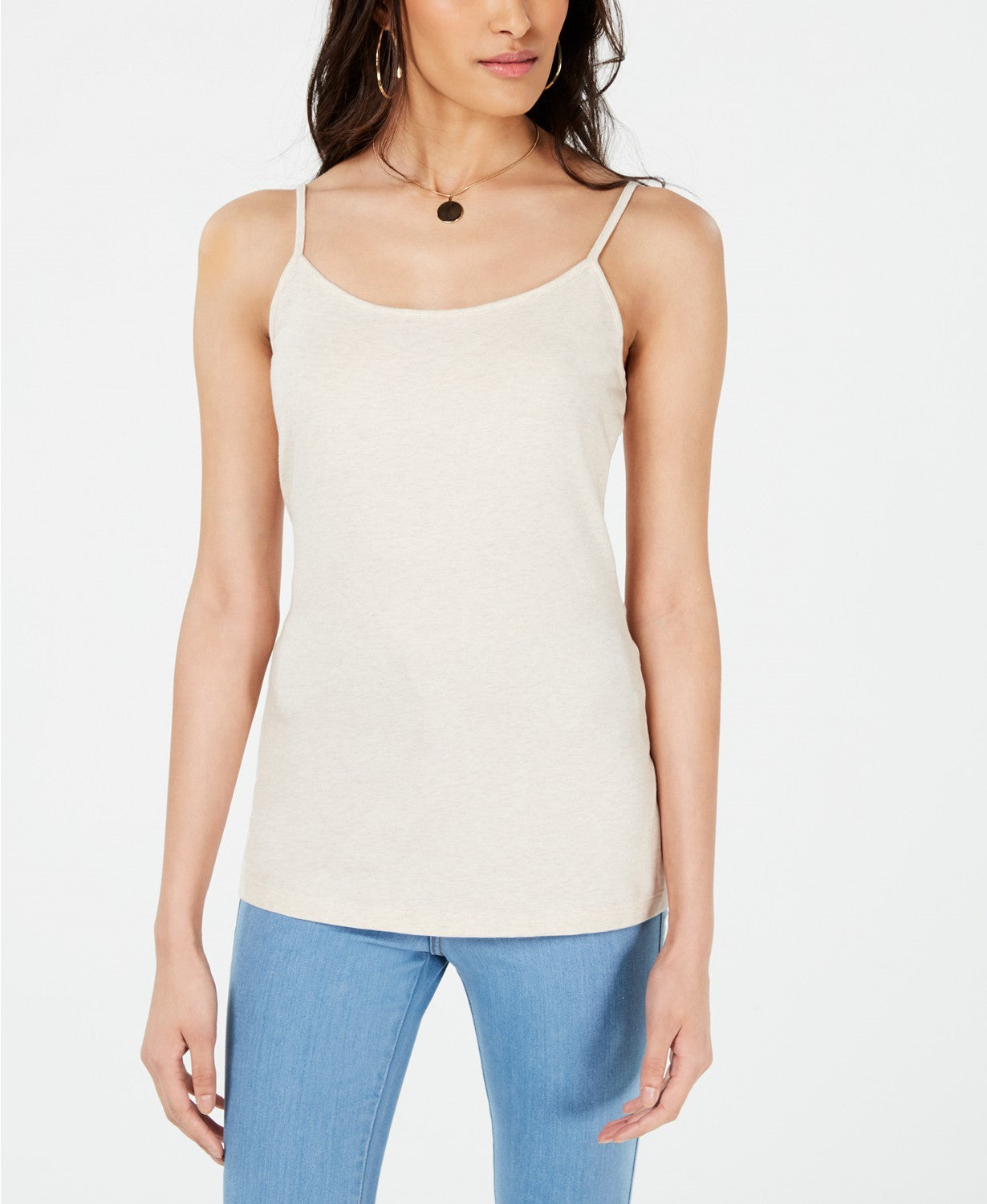 Maison Jules Women's Adjustable Camisole Beige Size Small
