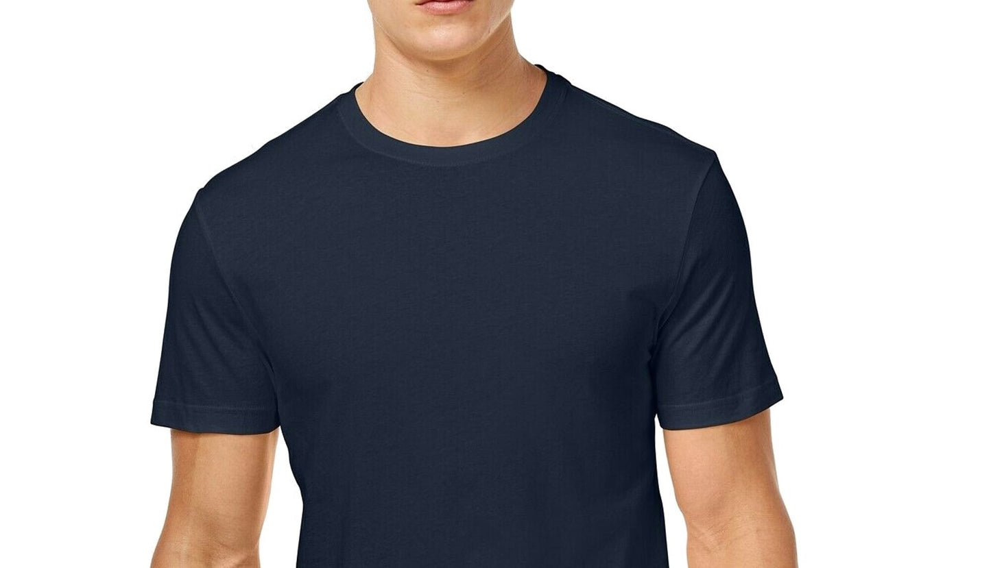 Club Room Men's Crewneck Short Sleeve Tee T-Shirt Blue Size Small