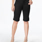 Style & Co Women's Cuffed Denim Skimmer Shorts Black Size 10