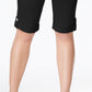 Style & Co Women's Cuffed Denim Skimmer Shorts Black Size 10