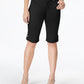 Style & Co Women's Cuffed Denim Skimmer Shorts Black Size 12