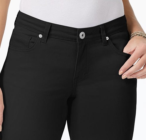 Style & Co Women's Cuffed Denim Skimmer Shorts Black Size 12