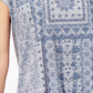 Style & Co Women's Graphic Shirttail-Hem Top Blue Size Small