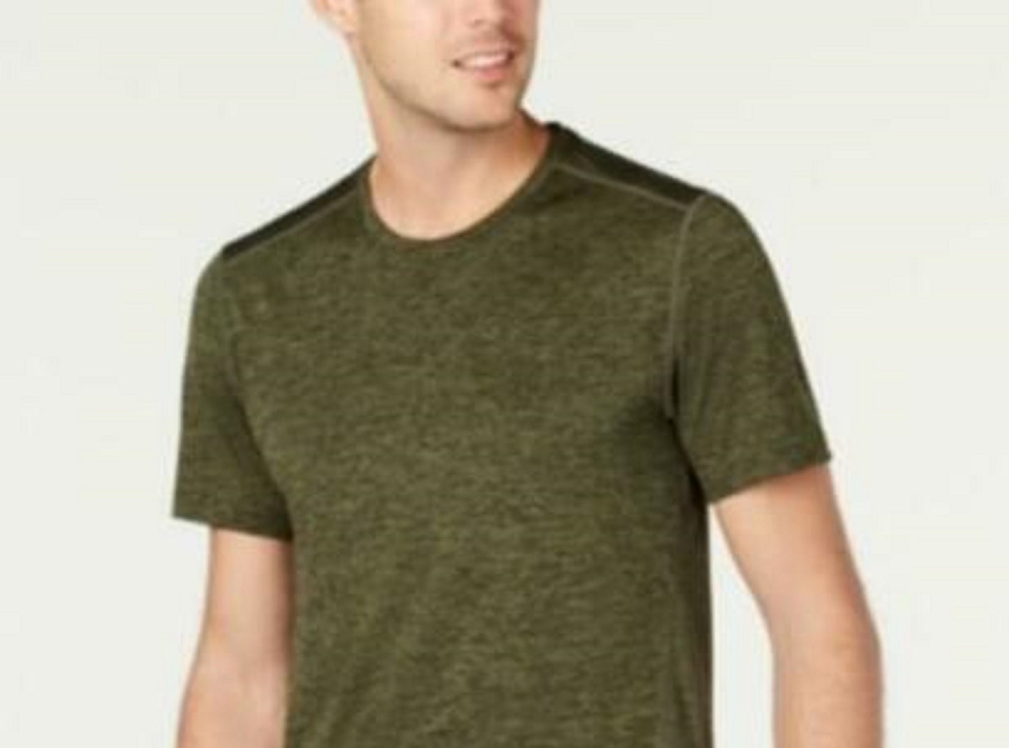ID Ideology Men's Core Crew Neck Mesh-Back T-Shirt Dark Green Size 3 Extra Large