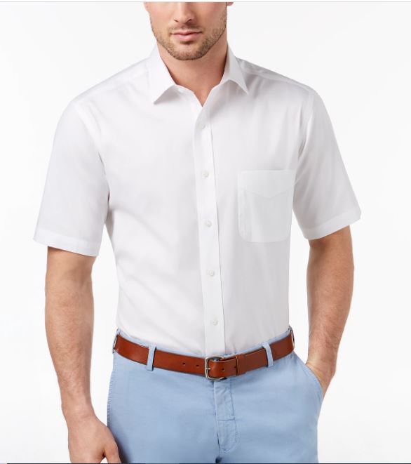 Charter Club Men's Classic Regular Fit Wrinkle Resistant Dress Shirt White Size 16.5