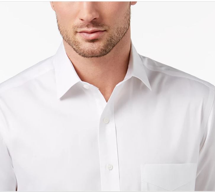 Charter Club Men's Classic Regular Fit Wrinkle Resistant Dress Shirt White Size 16.5