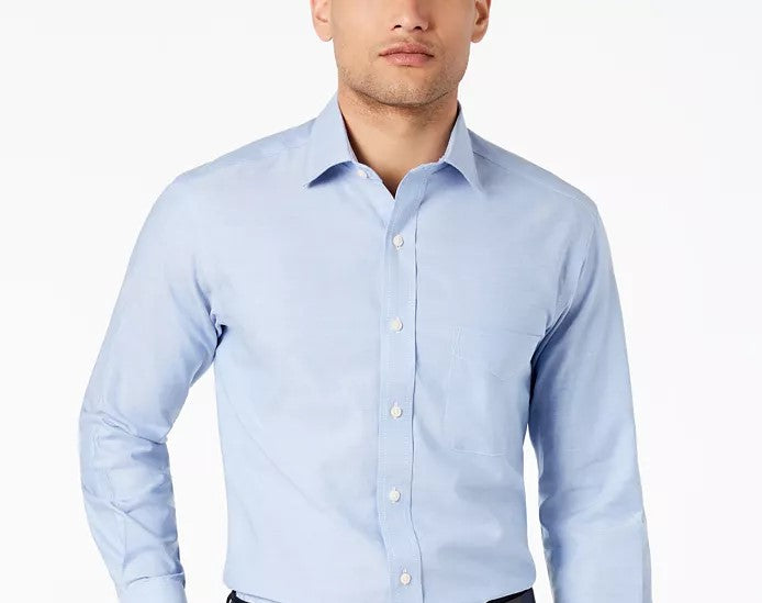 Club Room Men's Slim-Fit Pinpoint Solid Dress Shirt  Light Blue