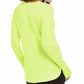 Ideology Women's Heathered Long Sleeve Top Yellow Size Small
