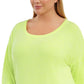 Ideology Women's Plus Size Long-Sleeve T-Shirt Yellow Size 2 Extra Large