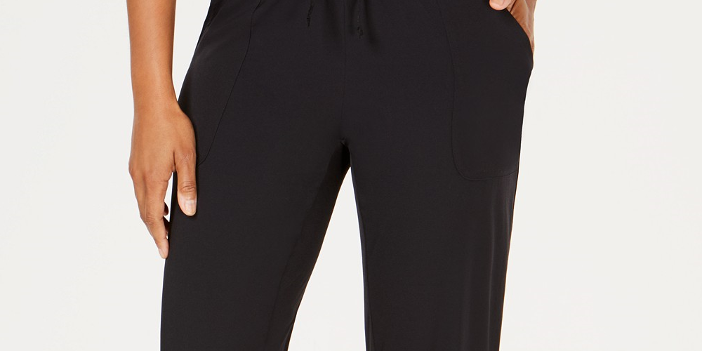 Ideology Women's Recycled Woven Joggers  Dark Gray Size Extra Large