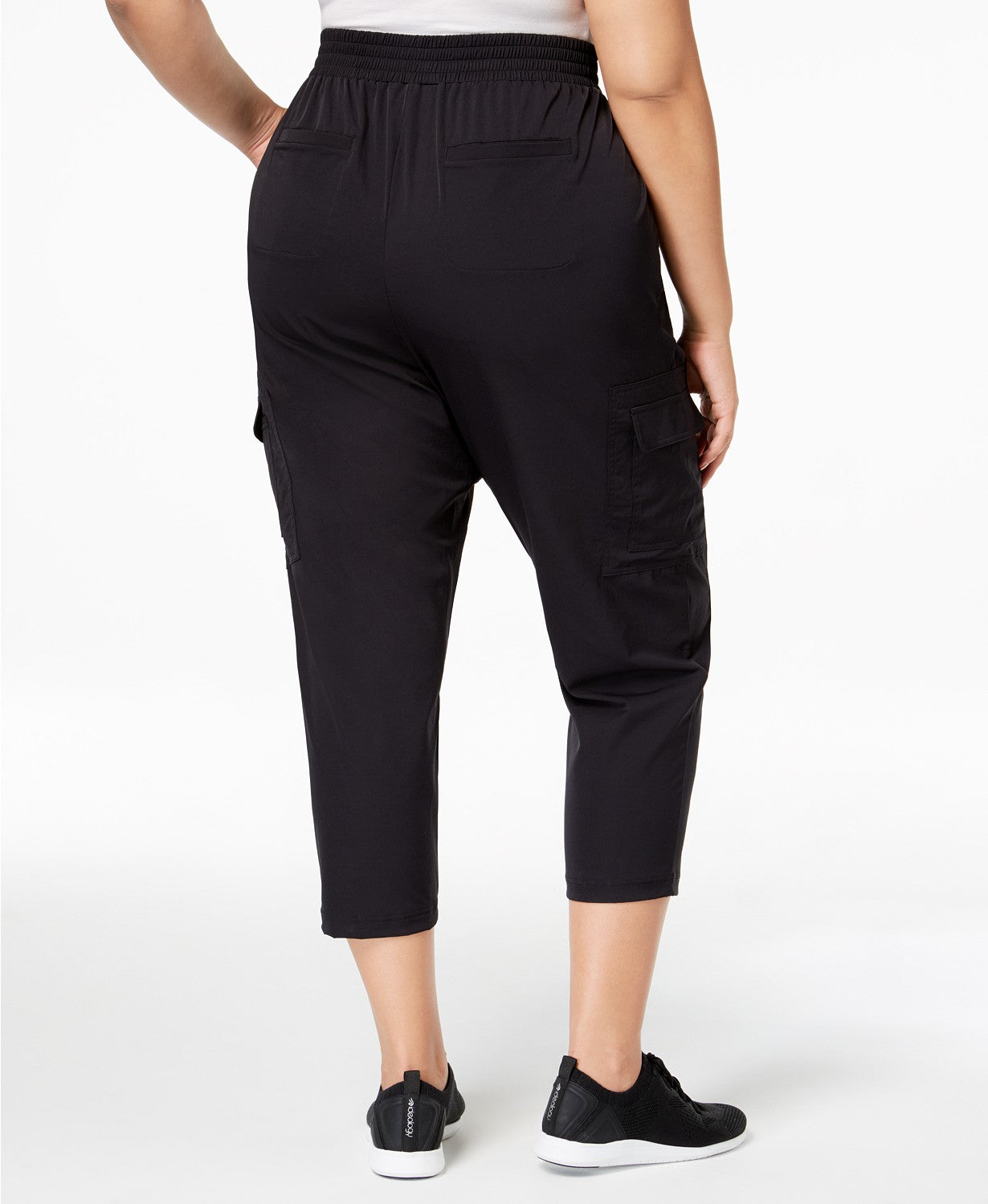 Ideology Women's Recycled Woven Cargo Pants Black Size Extra Small