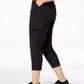 Ideology Women's Plus Size Recycled Woven Cargo Pants Black Size 1X