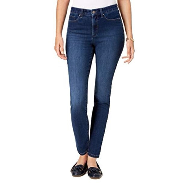 Charter Club Women's Windham Tummy-Control Skinny Jeans Baltic Wash Size 12