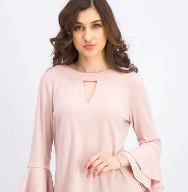 Charter Club Women's Bell-Sleeve Keyhole Top Pink Size X-Large
