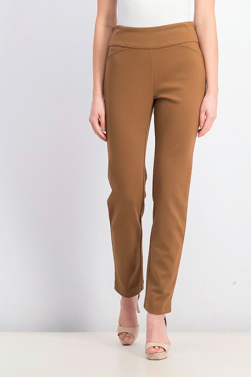 Charter Club Women's Cambridge Pull-On Ponte Pants Brown Size 10