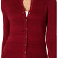 Charter Club Women's Textured Cardigan Wine Size Small