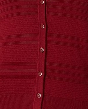 Charter Club Women's Textured Cardigan Wine Size Small