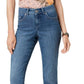 Style & Co Women's Tummy-Control Straight-Leg Jeans  Dark Blue Size 6
